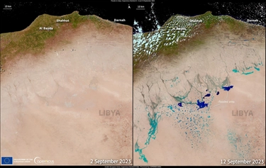 Libia, prima e dopo le inondazioni: come è cambiata la costa. Le immagini satellitari