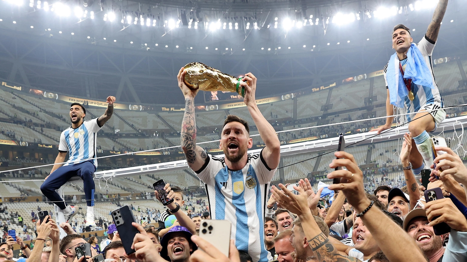 La festa di Messi e dell'Argentina