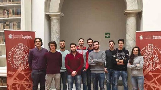 Gli studenti dell’Università di Firenze che hanno lavorato alla “Vite aerea” 