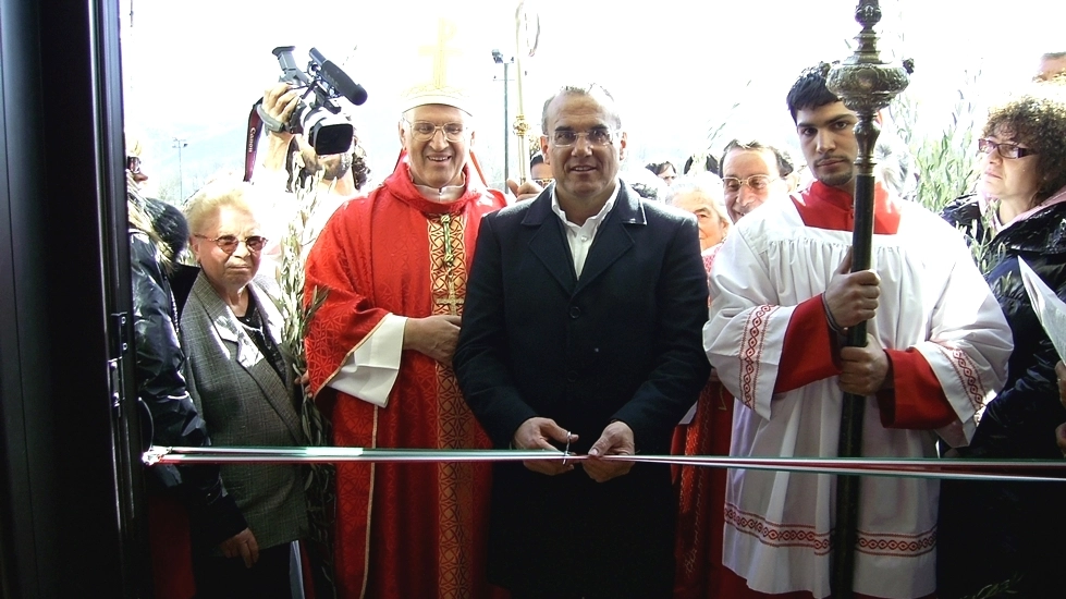 Enrico Bracalente all'inaugurazione di San Gregorio