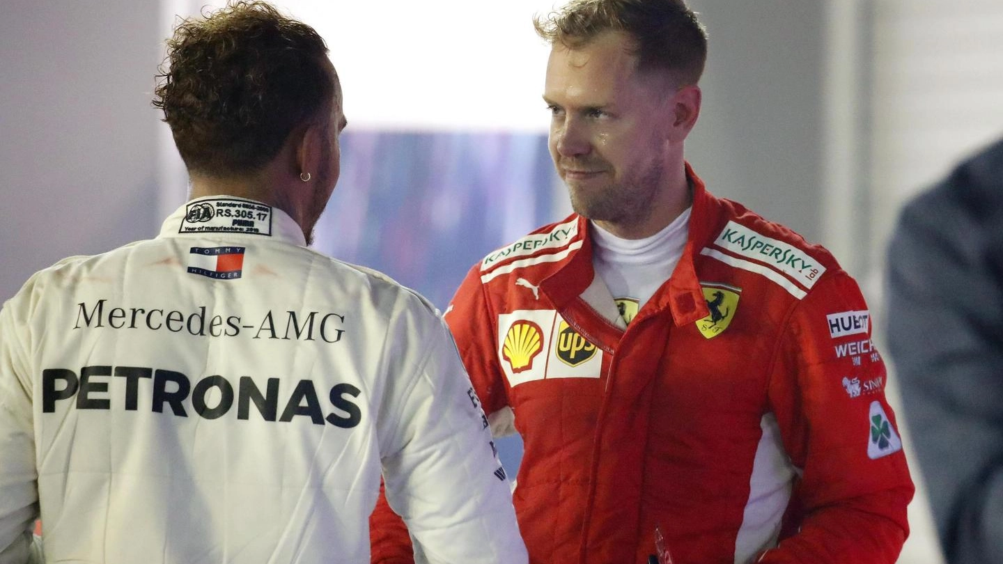 Sebastian Vettel e Lewis Hamilton (Ansa)