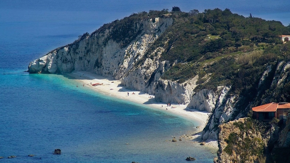 La spiaggia di Capo Bianco, all'Isola d'Elba