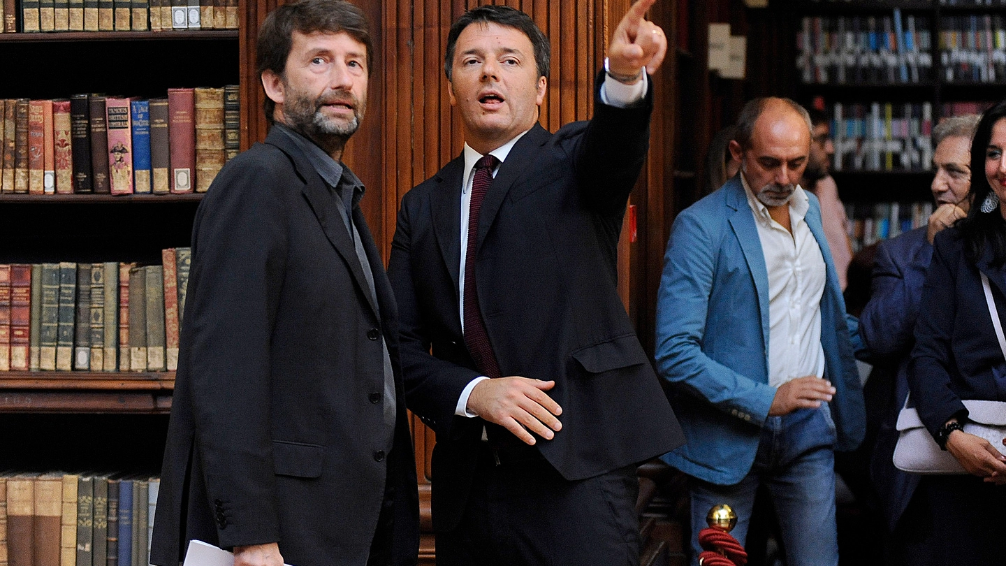 Dario Franceschini e Matteo Renzi (ImagoE)