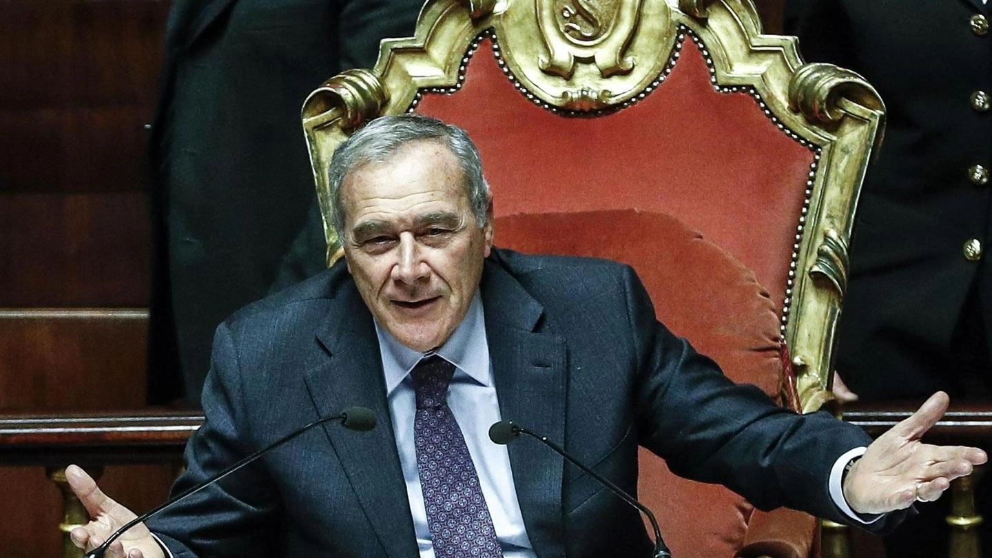 Il presidente del Senato Pietro Grasso (Ansa)