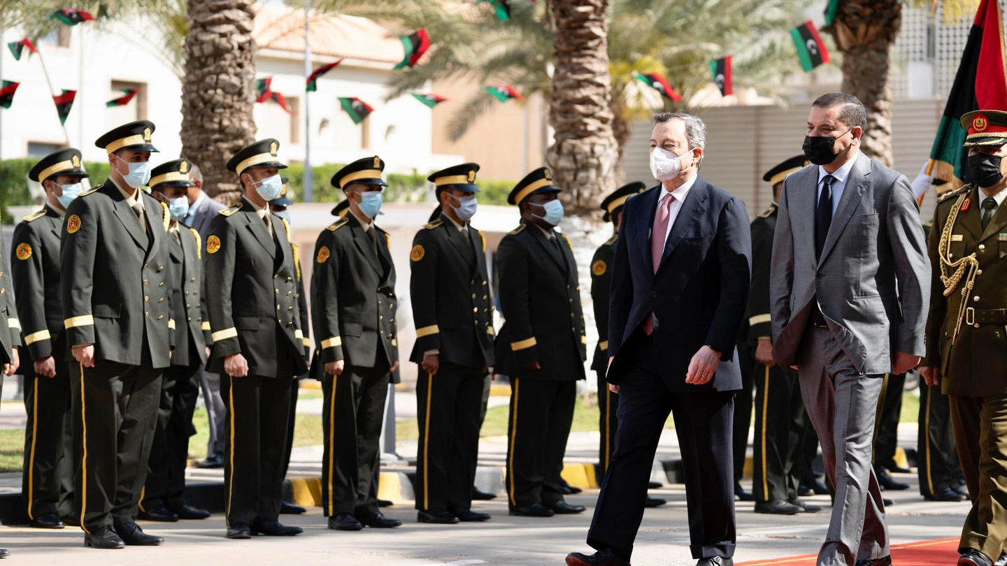 La visita di Draghi in Libia (Ansa)