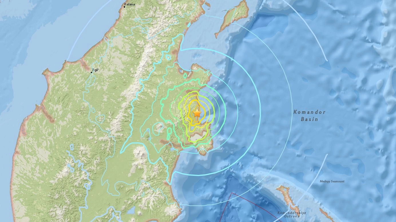Scossa di terremoto nella penisola di Kamchatka (Usgs)