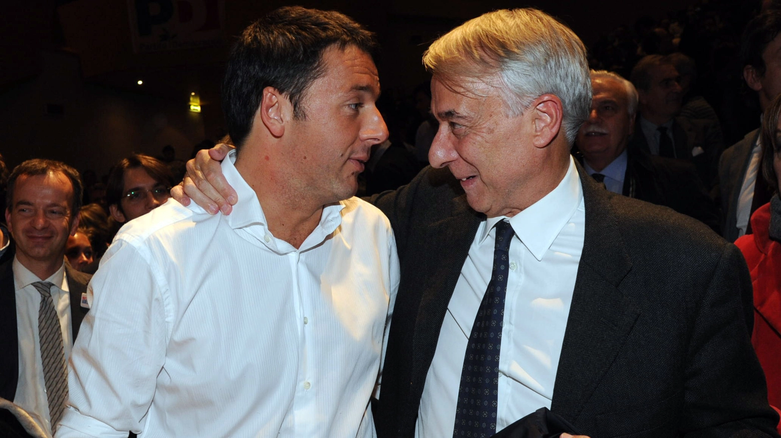 Matteo Renzi e Giuliano Pisapia: alleanza impossibile (Newpress)