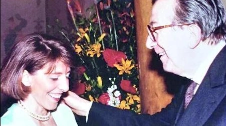 Giulio Andreotti con la figlia Serena