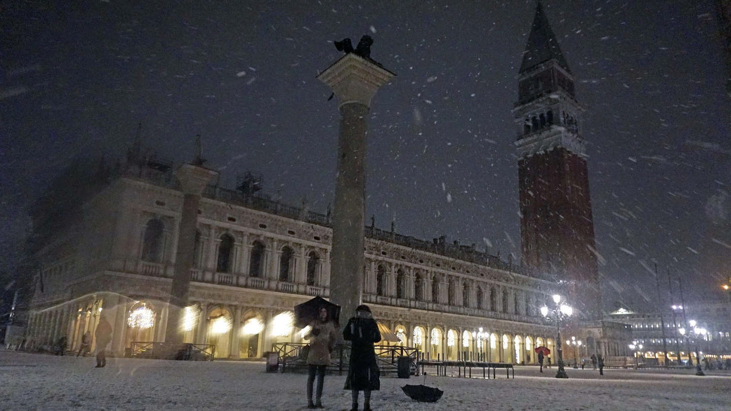 Neve a Venezia (LaPresse)