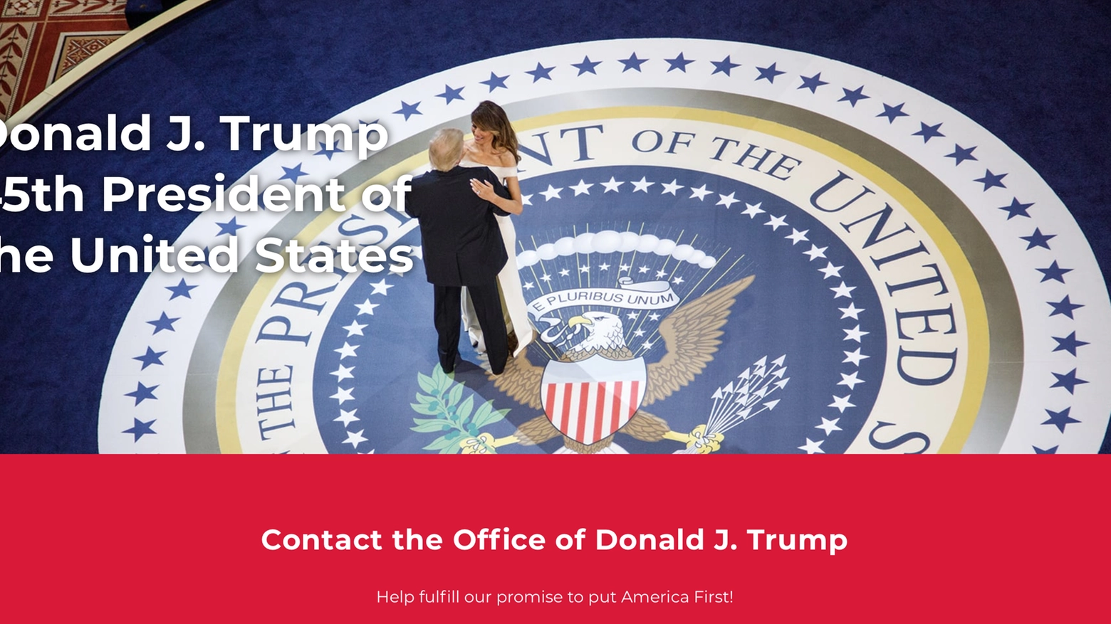 Il sito di Donald Trump 