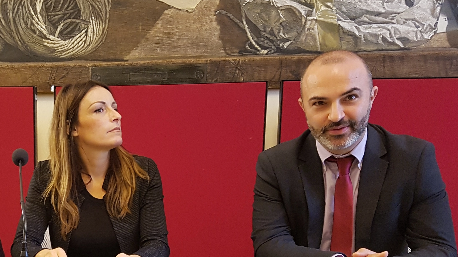 Lucia Borgonzoni (Lega) e Massimo Bugani (M5S)