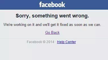 "Facebook non funziona", la schermata apparsa agli utenti questo pomeriggio 