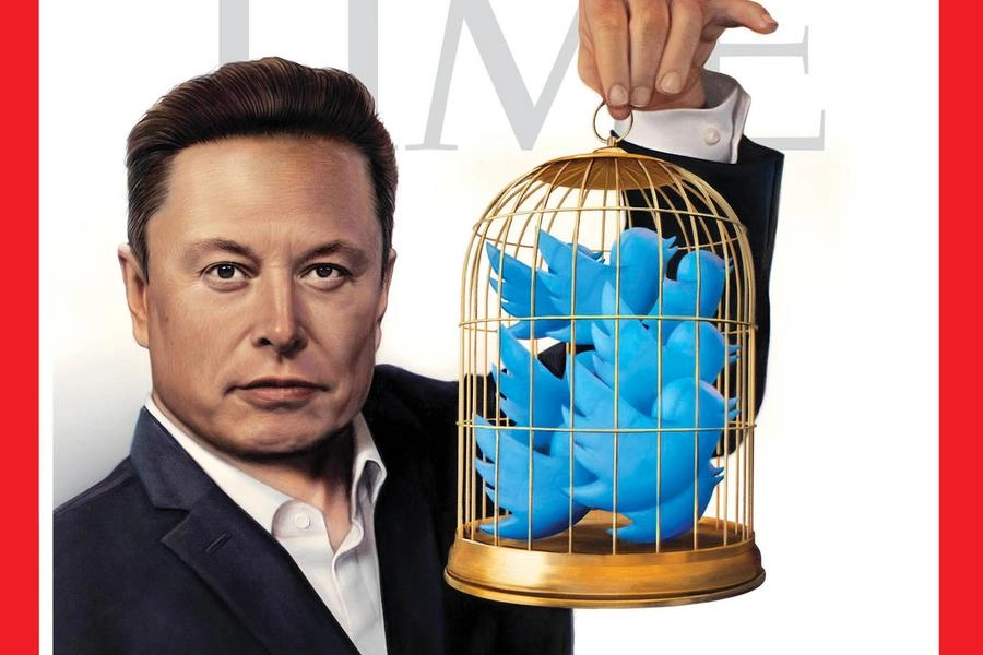 La copertina di Time sull’acquisto di Twitter da parte di Elon Musk