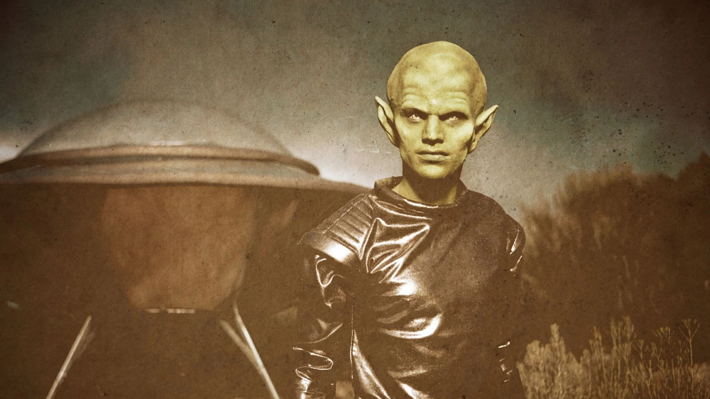 Immagine vintage di un alieno