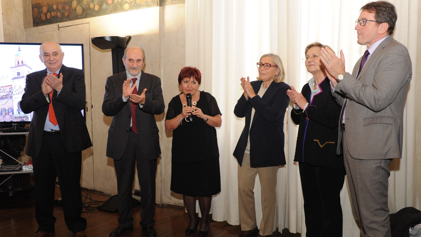 I cinque sindaci che si sono ritrovati per salutare Anna Mucciarini (FotoFiocchi)