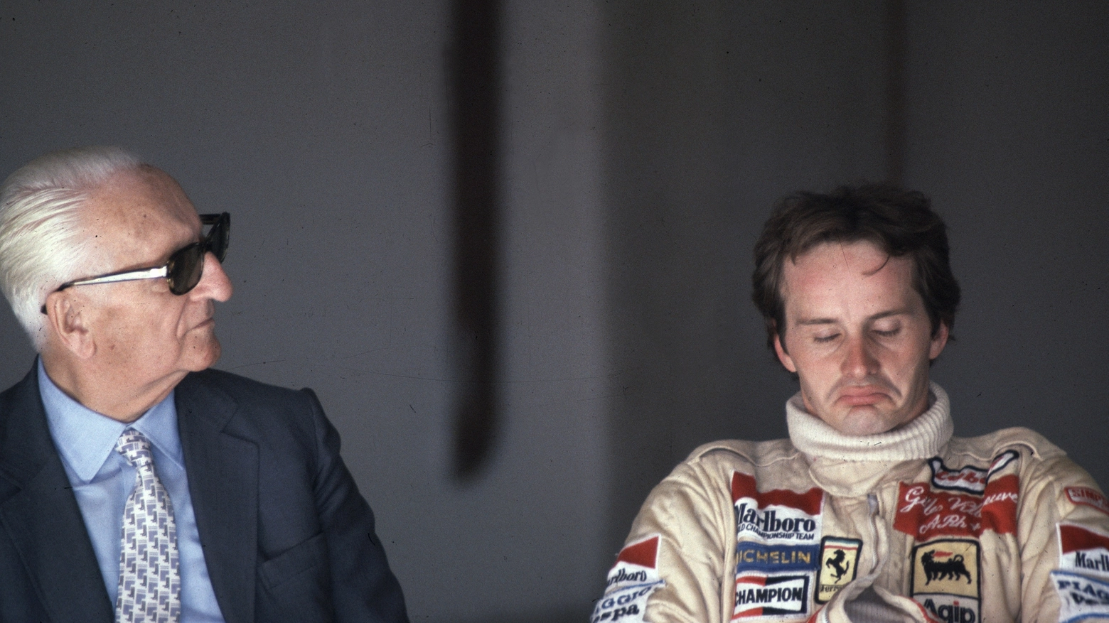 Enzo Ferrari e Gilles Villeneuve (archivio)