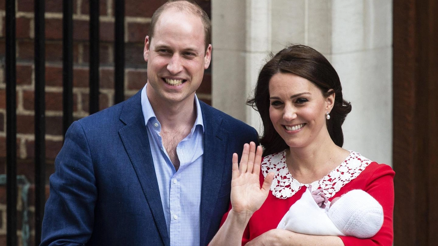 Il principe William, Kate Middleton e il nuovo royal baby (Ansa)