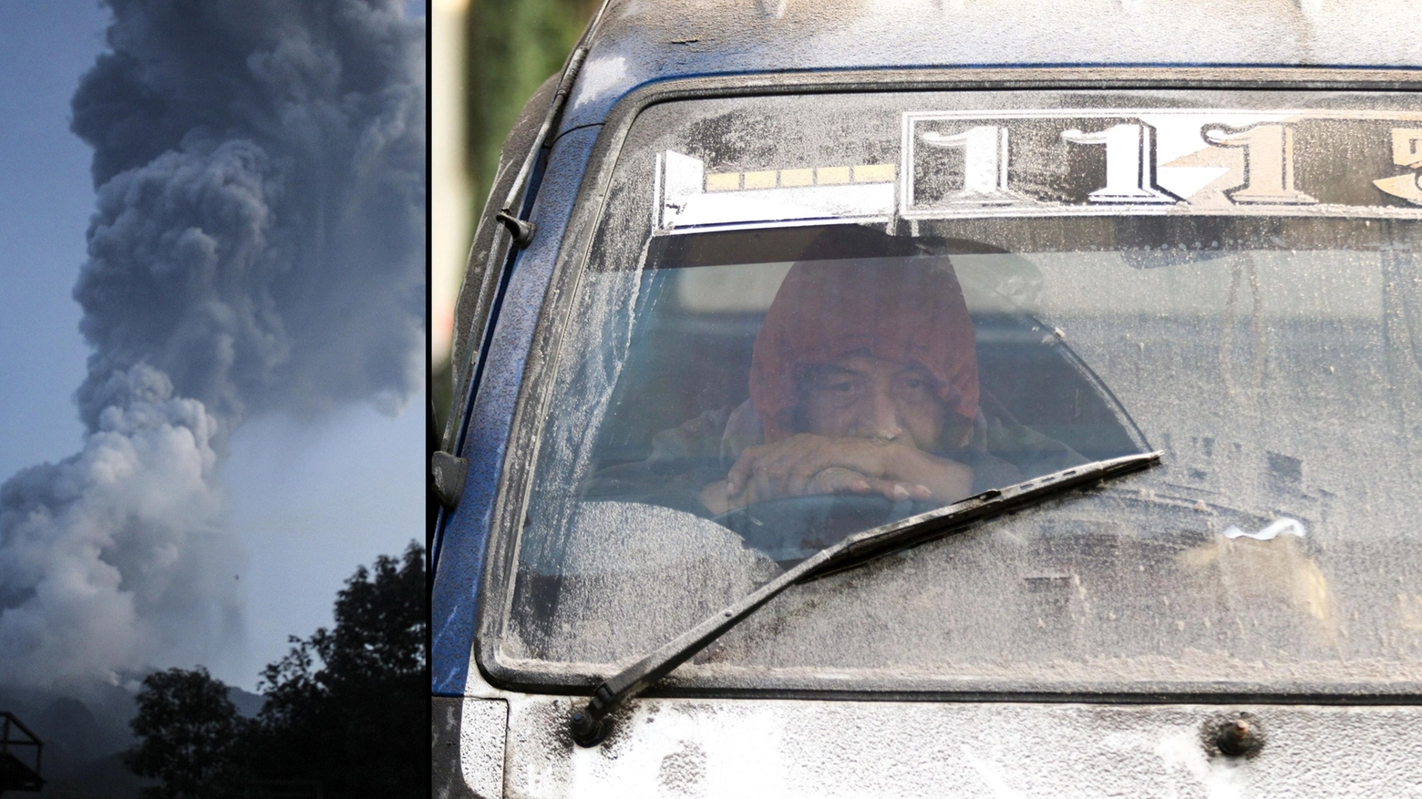 Indonesia, il vulcano Merapi in eruzione e la cenere sulle auto