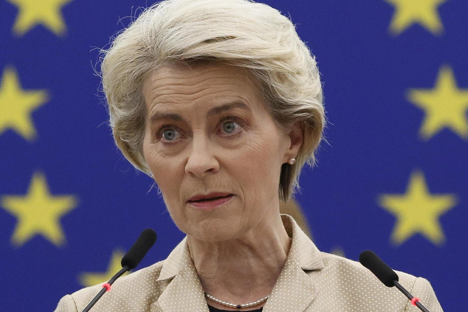 La presidente della Commissione europea Ursula von der Leyen, 64 anni