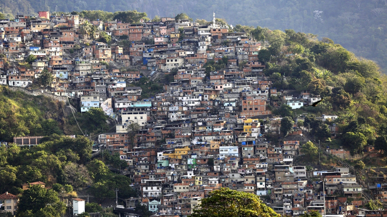 La favela Morro dos Prazeres in Brazile