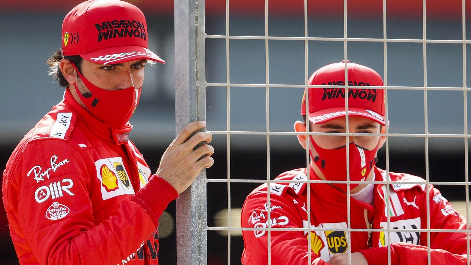 Ferrari, da sinistra Carlos Sainz e Charles Leclerc