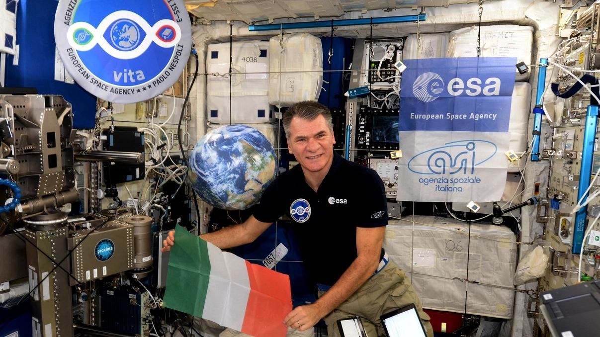 L'astronauta Paolo Nespoli in orbita
