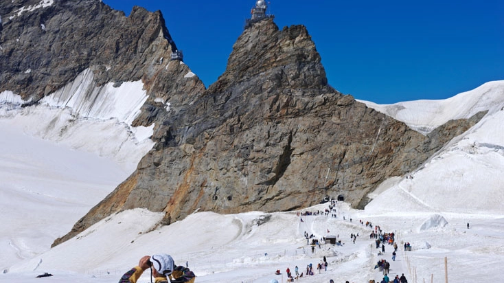 Un 5 contro 5 sul passo del Jungfraujoch - Foto Cosmo Condina Western Europe / Alamy