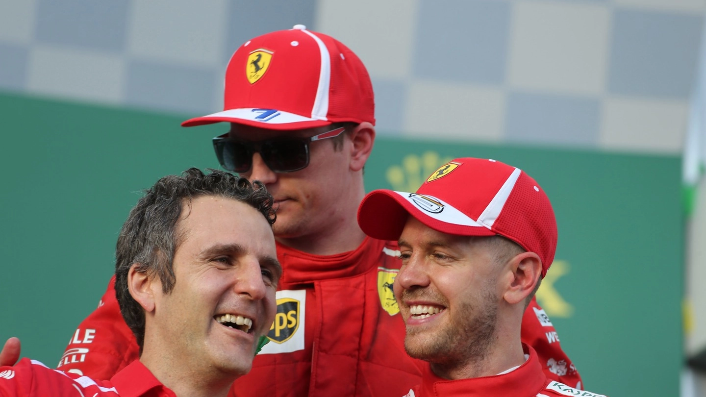 Ferrari, il podio del Gp d'Australia (Lapresse)