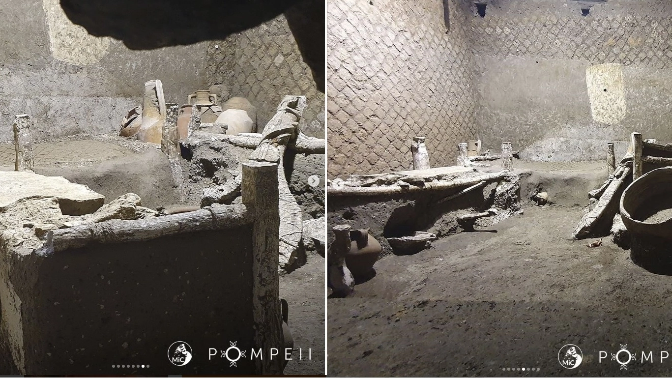 Pompei, la stanza degli schiavi (Instagram / Ministero della Cultura)