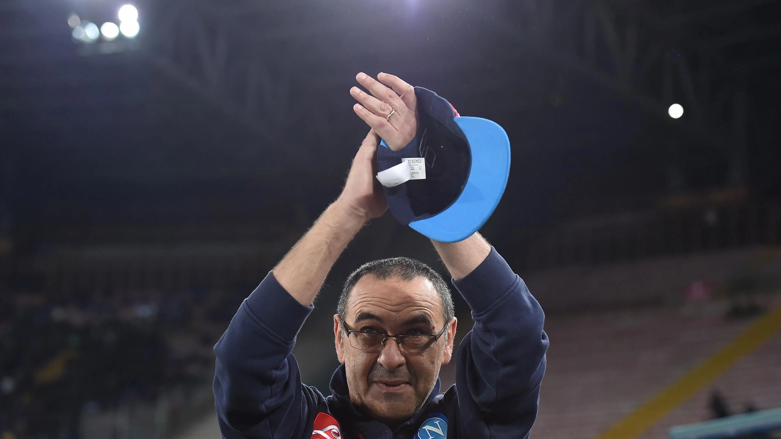 Maurizio Sarri al termine di Napoli-Genoa