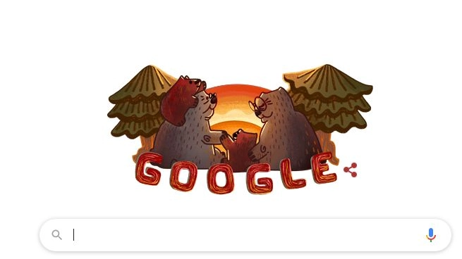 Il doodle di Google dedicato alla Festa dei nonni