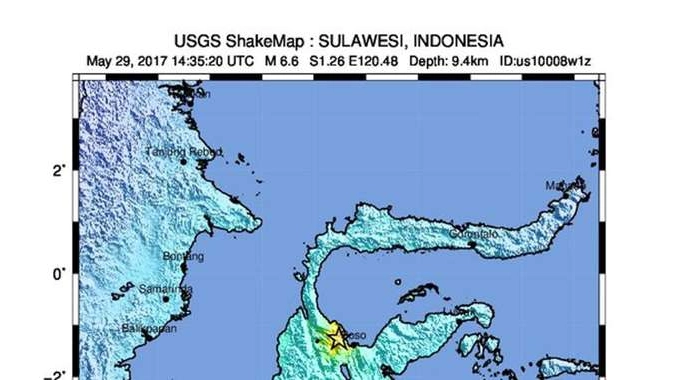 Potente terremoto di 6.6 in Indonesia
