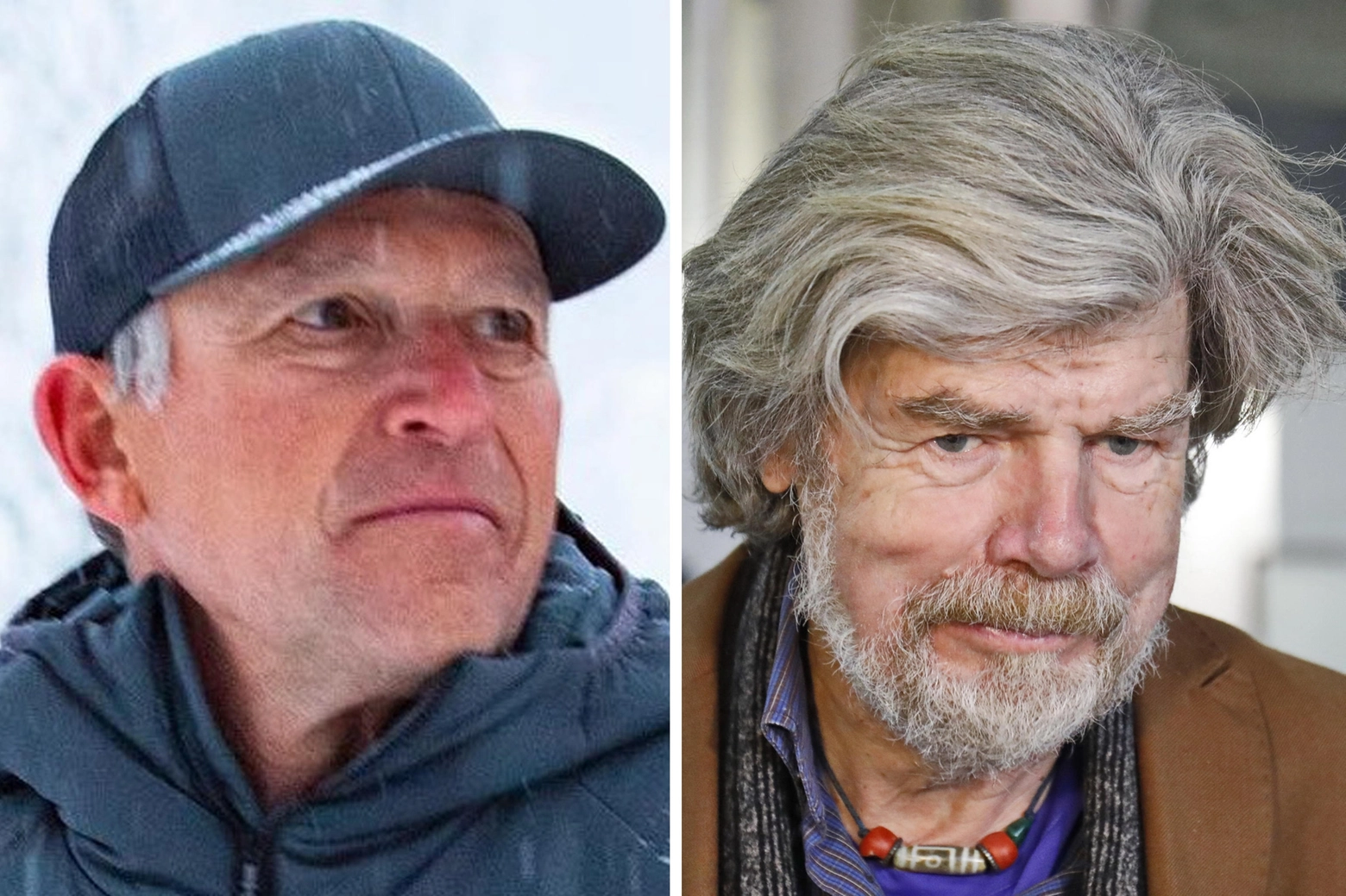 Gli alpinisti Ed Viesturs e Reinhold Messner