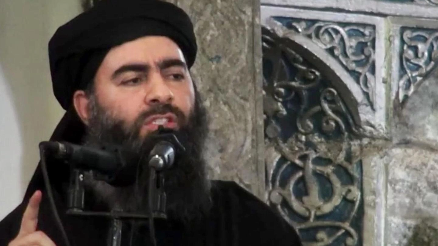 Il califfo nero Abu Bakr al Baghdadi (Ansa)