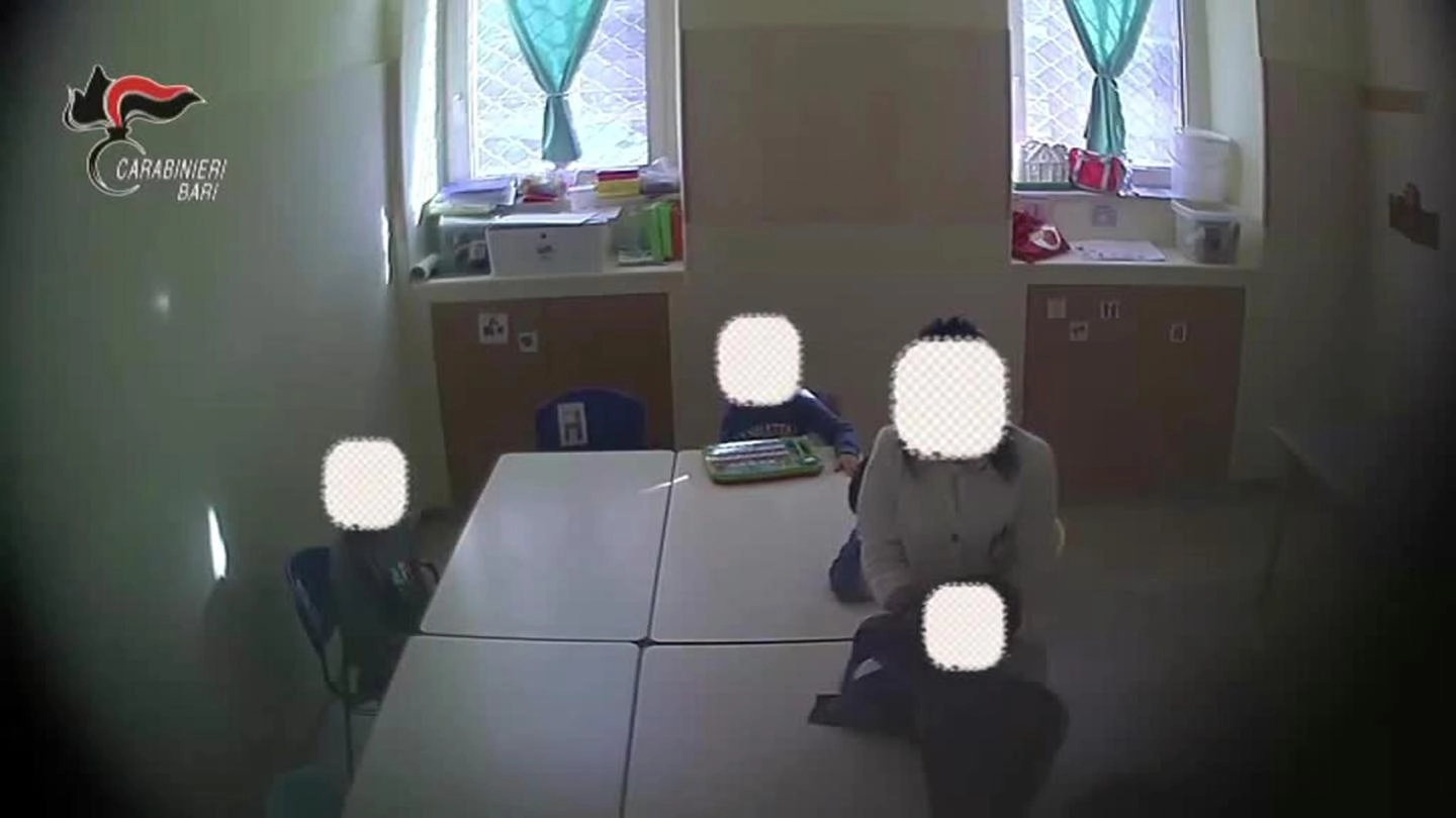 Fermo immagine tratto da un video dei carabinieri che documenterebbe le violenze (Ansa)