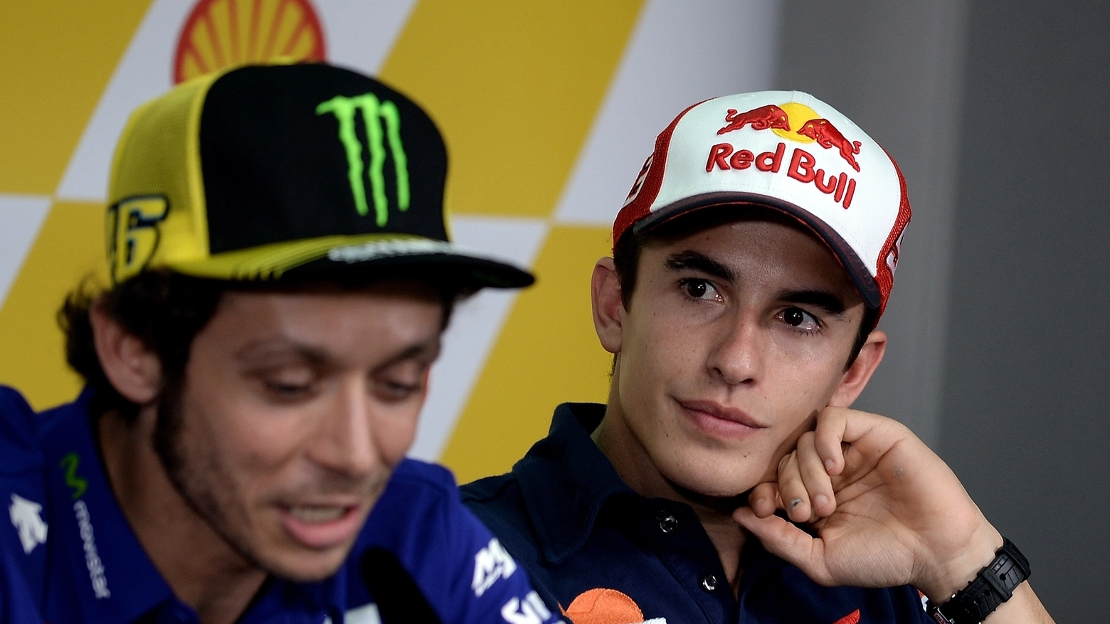 Valentino Rossi e Marc Marquez (AFP)