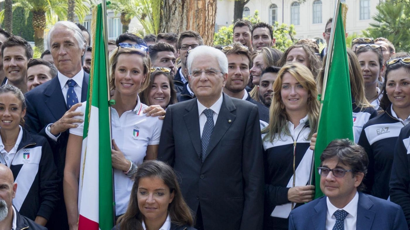 Martina Caironi, qui al fianco del Presidente Mattarella. Ha protetto l'oro nei 100 metri 