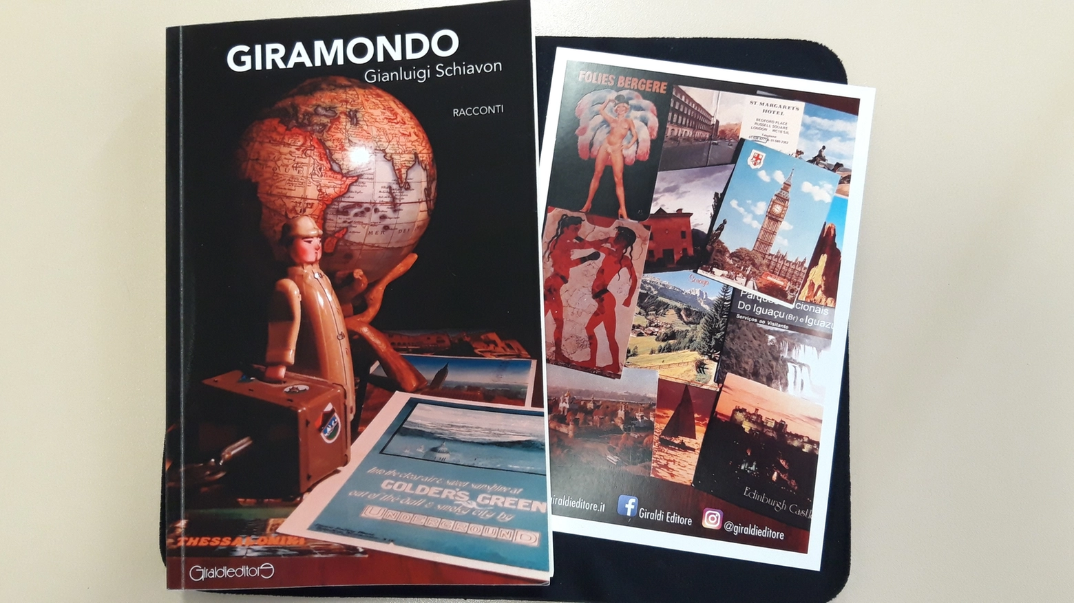 Giramondo di G. Schiavon e la cartolina inserita nel libro