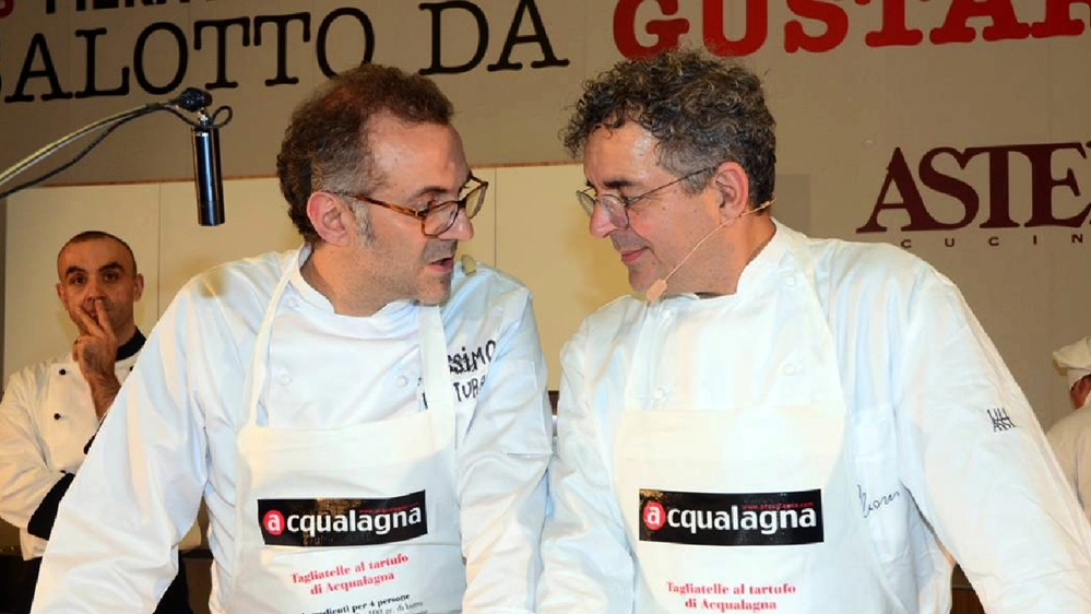 Massimo Bottura e Mauro Uliassi, premiati dalla guida 50 Top Italy (Ansa)