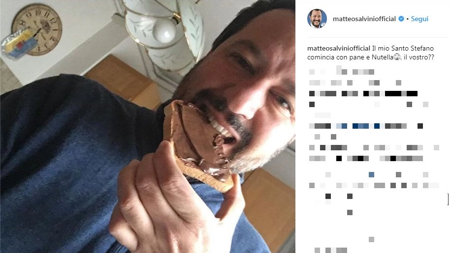 Matteo Salvini nel selfie delle polemiche (da Instagram)