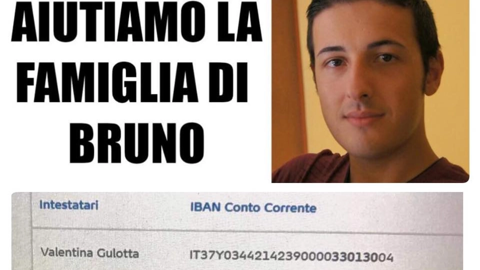 Il codice Iban pubblicato su Facebook dalla sorella di Bruno Gulotta