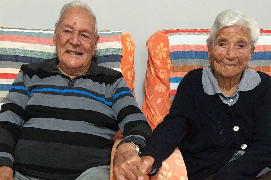 Domenico Macrì e Francesca Squillace, 102 anni sposati da 77