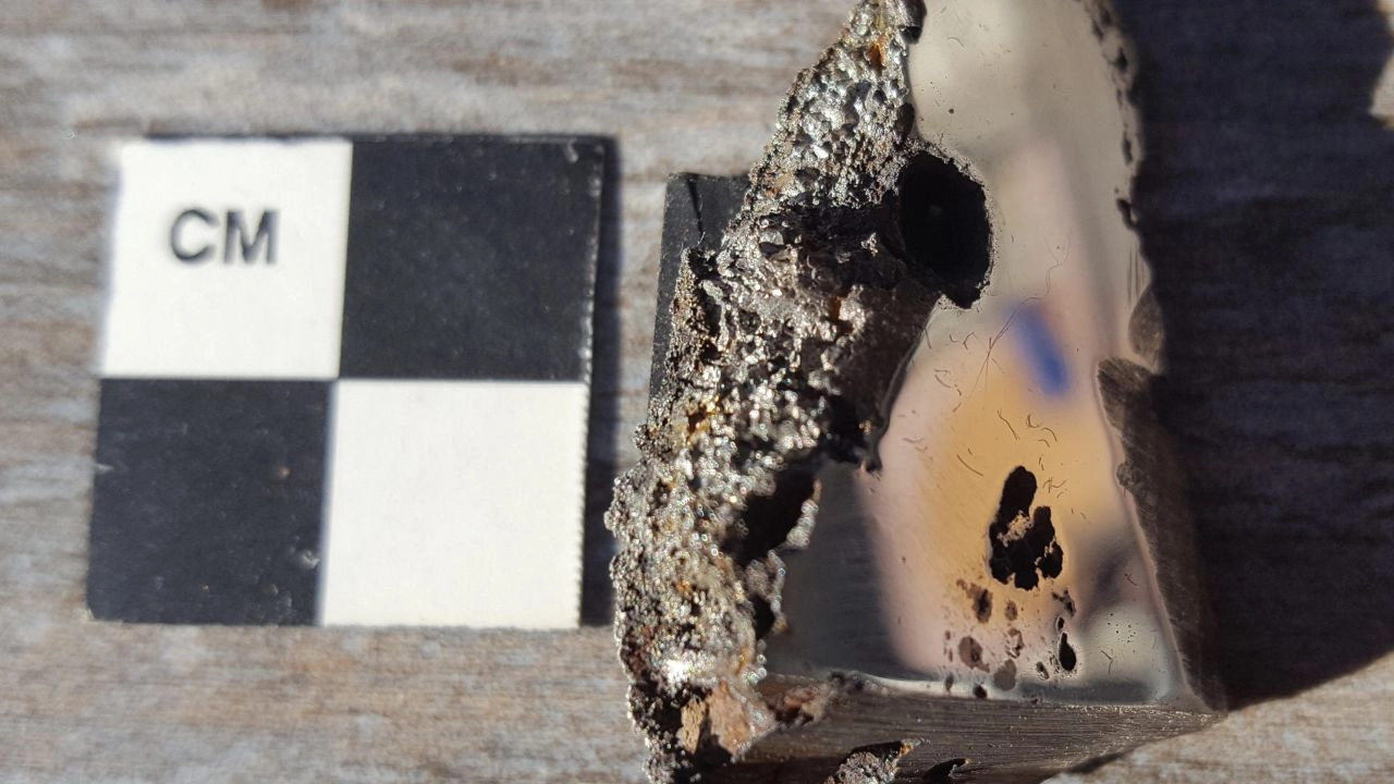 Un campione del meteorite 'El Ali' (Photo: Nick Gessler/Duke University)