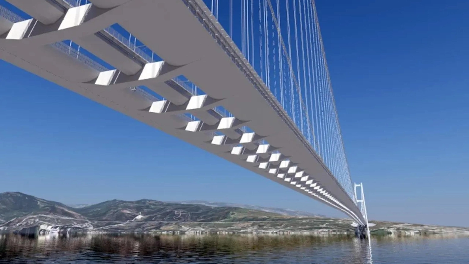 Ponte sullo Stretto di Messina, il rendering del progetto