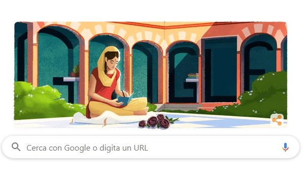 Il doodle con cui Google celebra i 100 anni dalla nascita di Amrita Pritam