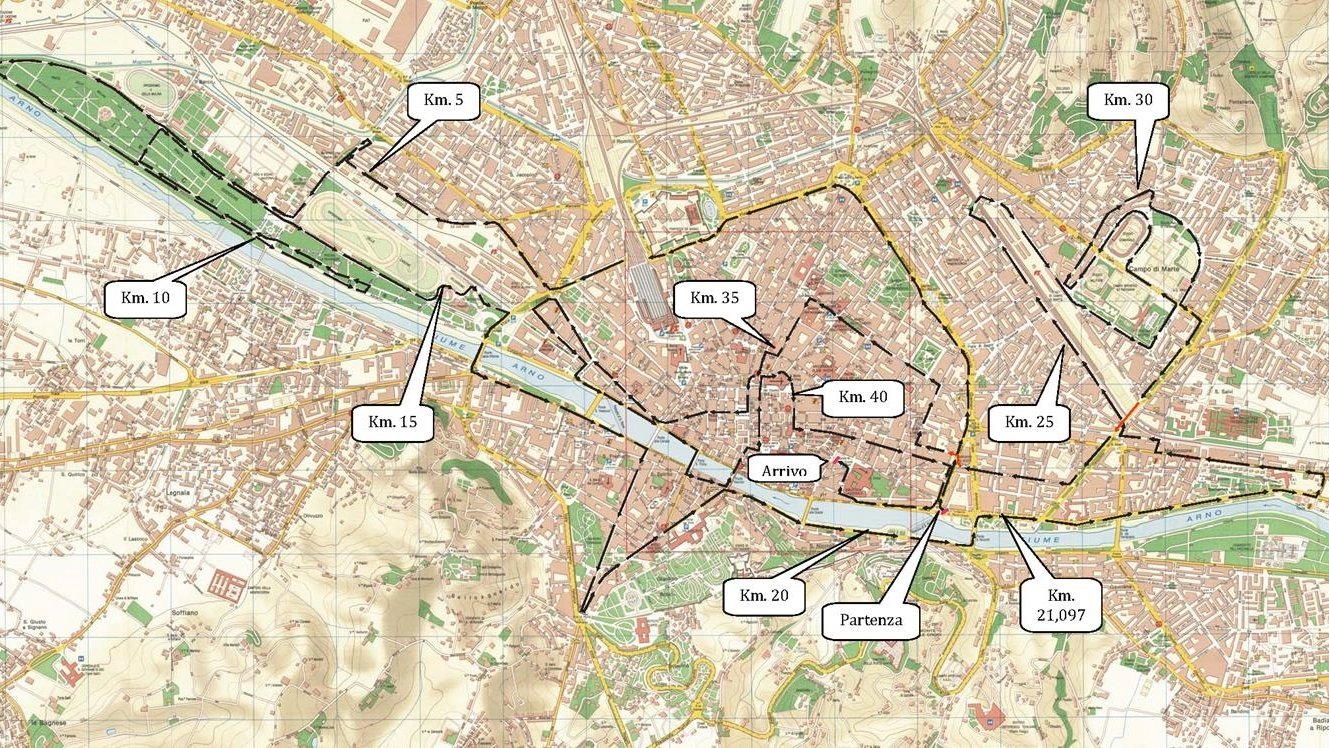 Il percorso di Firenze Marathon 2014 