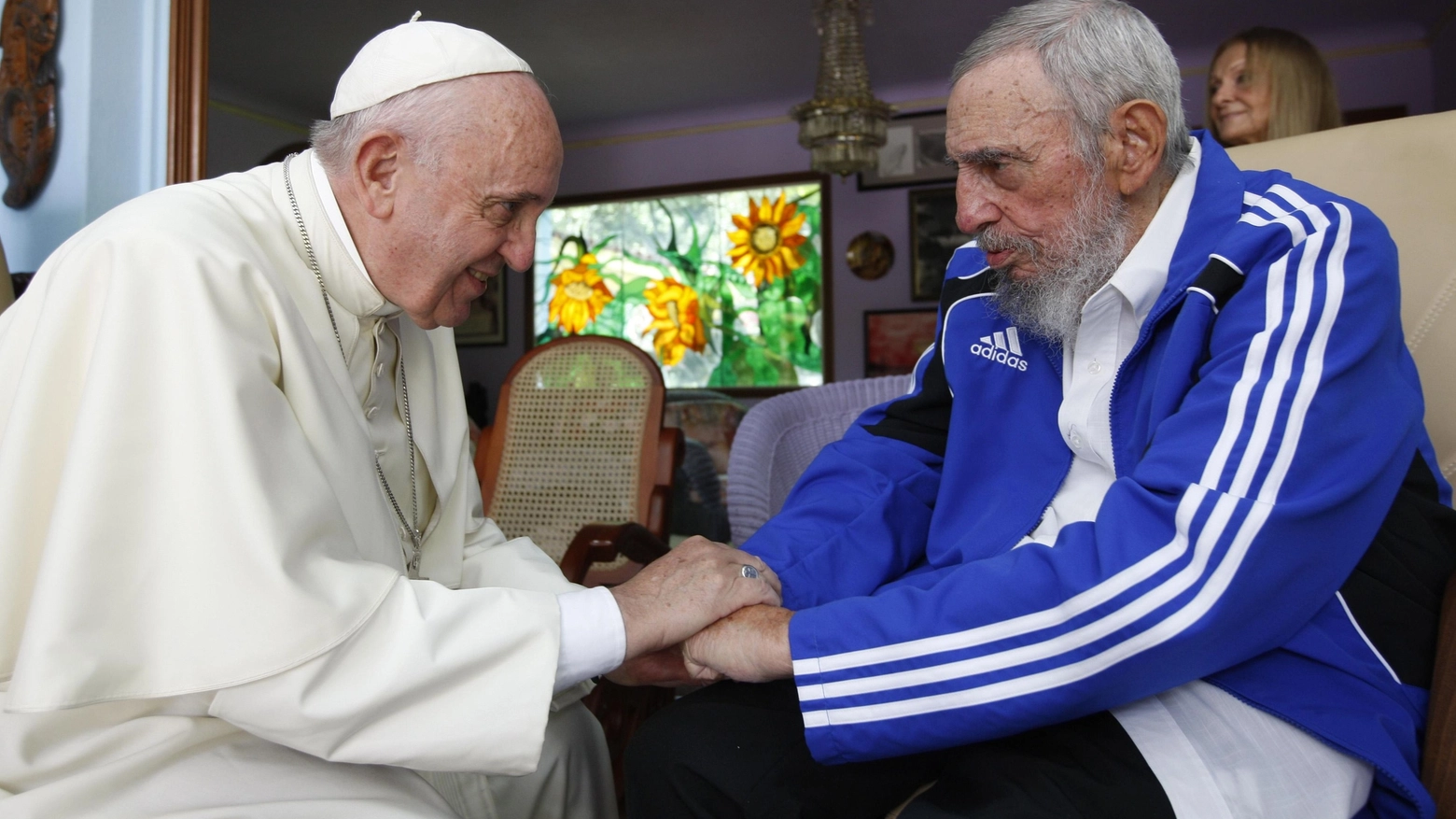 Lo storico incontro tra papa Francesco e Fidel Castro