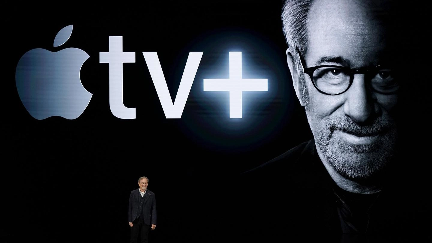 Steven Spielberg presenta Apple Tv+ (Ansa)