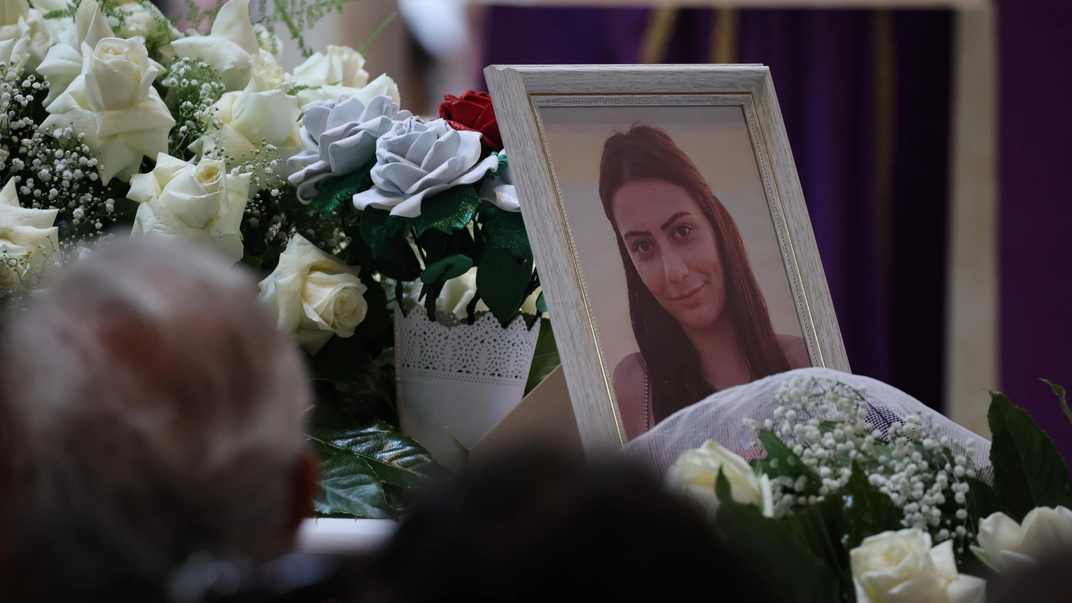 Una foto di Michelle Maria Causo al suo funerale (Ansa)