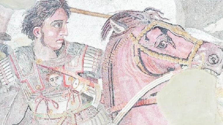 Alessandro Magno in un mosaico di Pompei (Omaggio)